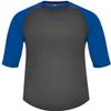 B-Baseball Youth Tee Graphite/Royal Blue Medium view 1