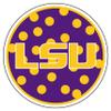 LSU Decal (Polka DOT LSU Round Decal (4"), 4 in) view 1