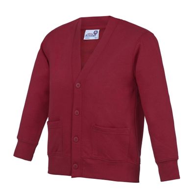 AWDis Academy AC02J Kids Academy Cardigan - Academy Burgundy - 13 Years