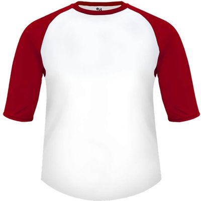 B-Baseball Youth Tee White/Red X-Small