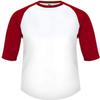 B-Baseball Youth Tee White/Red X-Small view 1