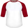 Badger Sports B-Baseball Youth Tee White/Red Small view 2