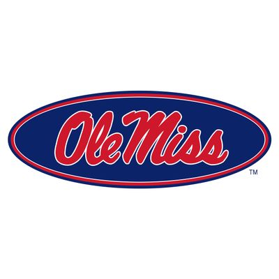 Craftique Mississippi Decal (RED/BLU OLE MISS OVAL DECAL (3",4",6",12"), 6 in)