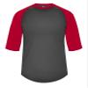 B-Baseball Tee Graphite/Red Large view 1