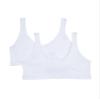 Hanes Big Girl's Seamless ComfortFlex Fit Cozy Pullover Bra 2-Pack Bra, white, X Large
