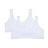 Hanes Big Girl's Seamless ComfortFlex Fit Cozy Pullover Bra 2-Pack Bra, white, X Large view 2