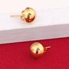 Half Ball Earrings Amazing Smooth Yellow Gold Plated Women Half Ball Stud Earrings (10mm) view 2