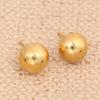 Half Ball Earrings Amazing Smooth Yellow Gold Plated Women Half Ball Stud Earrings (10mm) view 3