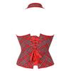 Corset Lingerie for Women Halter Bustier Plaid Red Top Burlesque Plus Size Sexy S view 3