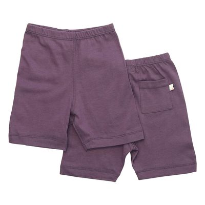 Babysoy Basic Comfy Shorts(3-6 Months, Eggplant)