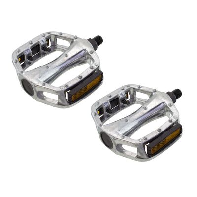 FENIX CYCLES 565 Alloy Pedals Bike Pedals, Bicycle Pedal, for Lowrider, Beach Cruiser, Chopper, Limo, Stretch Bike Sizes (Chrome, 1/2")