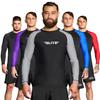 Elite Sports New Item Full Long Sleeve Compression, Mma, Bjj, No Gi, Cross Training Rash Guard, Large, Gray view 1