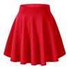Urban CoCo Women's Basic Versatile Stretchy Flared Casual Mini Skater Skirt (XS, Red) view 1