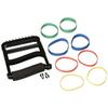 Rolyan Ergonomic Hand Exerciser with Padded Handle, Adjustable Squeeze Tool, 4 Pairs of Rubber Bands for Progressive Resistance, Improves Hand Grip Strength in Fingers, Hand, & Thumb, Black view 1