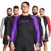 Elite Sports New Item Full Long Sleeve Compression, Mma, Bjj, No Gi, Cross Training Rash Guard, Large, Purple view 1