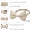 Bow Tie House Men's Classic Pre-Tied Bow Tie Formal Solid Tuxedo (Large, Beige) view 2