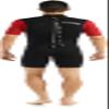 Cressi Med X 2.5 mm Man Short Sleeves Short Wetsuits, Black/Red, XL view 2