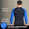 Elite Sports New Item Full Long Sleeve Compression, Mma, Bjj, No Gi, Cross Training Rash Guard, X-Large, Blue view 4