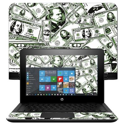 MightySkins Skin Compatible with HP x360 Convertible 11" (2017) wrap Cover Sticker Skins Phat Cash