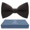 Bow Tie House Men's Classic Pre-Tied Bow Tie Formal Solid Tuxedo (Large, Dark Brown) view 1