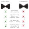 Bow Tie House Men's Classic Pre-Tied Bow Tie Formal Solid Tuxedo (Large, Dark Brown) view 3