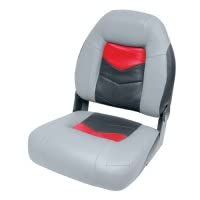 Pro Angler Tour High Back Bass Boat Seat-Marble/Red/Charcoal