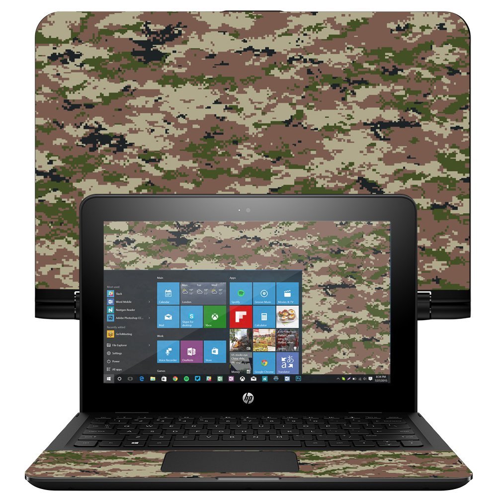 MightySkins Skin Compatible with HP x360 Convertible 11" (2017) wrap Cover Sticker Skins Urban Camo