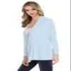 NYL Womens Long Sleeve Open Front Drape Cardigan - Made in USA, Medium, Heather view 3