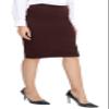 Urban CoCo Women's Elastic Waist Stretch Bodycon Midi Pencil Skirt (XL, Burgundy) view 1