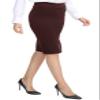 Urban CoCo Women's Elastic Waist Stretch Bodycon Midi Pencil Skirt (XL, Burgundy) view 2