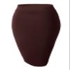 Urban CoCo Women's Elastic Waist Stretch Bodycon Midi Pencil Skirt (XL, Burgundy) view 3