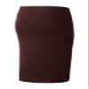 Urban CoCo Women's Elastic Waist Stretch Bodycon Midi Pencil Skirt (XL, Burgundy) view 4