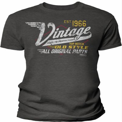 60th Birthday Gift Shirt for Men - Vintage 1966 Aged to Perfection - Racing - Dk. Heather-2X