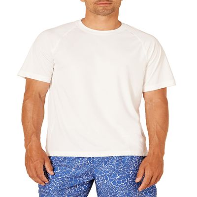 Amazon Essentials Men's Slim-Fit Short-Sleeve Quick-Dry UPF 50 Swim Tee, White, XX-Large