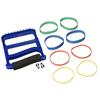 Rolyan Ergonomic Hand Exerciser with Padded Handle, Adjustable Squeeze Tool, 4 Pairs of Rubber Bands for Progressive Resistance, Improves Hand Grip Strength in Fingers, Hand, & Thumb, Blue view 1