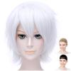 CaseEden 5317 Cosplay Wig, Naruku Osaka Sogo, White Silver, Silver White, Short view 1