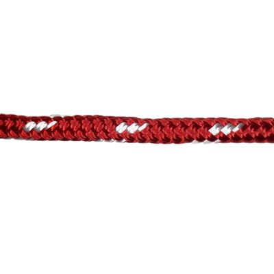 CBKnot USA Rope Premium Double Braid Polyester Cord 1/4" Average Tensile Strength 2,031 lbs. Marine, Industrial, Rigging, Winch, Equestrian, Boating & More (Red with White Tracer, 1/4" x 200ft. Hank)