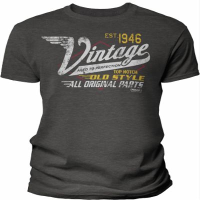 80th Birthday Gift Shirt for Men - Vintage 1946 Aged to Perfection - Racing - Dk. Heather-4X