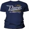 50th Birthday Gift Shirt for Men - Vintage 1976 Aged to Perfection - Racing - Navy-4X view 1