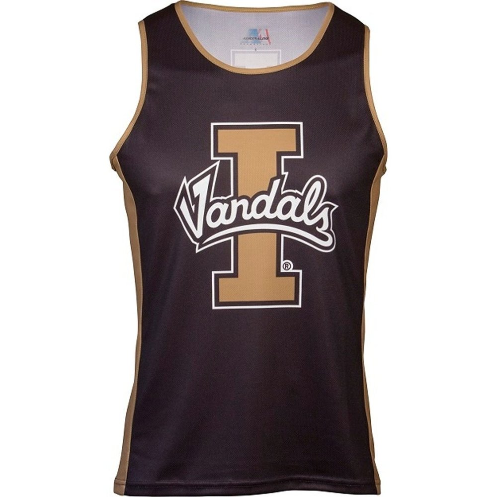 Adrenaline Promotions NCAA Idaho Vandals Men's Run/Tri Singlet, Large, Brown/Black