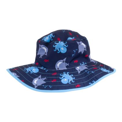 Baby Reversible UV Bucket Hat"Octopus"Kidz 2 Years-5 Years