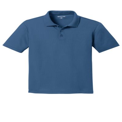 SPORT-TEK Youth PosiCharge RacerMesh Polo Dawn Blue