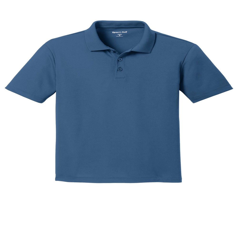 SPORT-TEK Youth PosiCharge RacerMesh Polo Dawn Blue