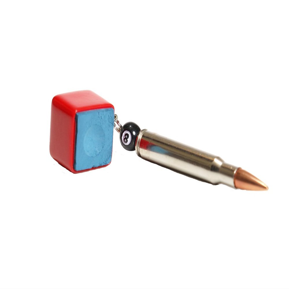Chalk Box Bullet Pool Stick Pocket Chalker (Red, Bullet Chalker)