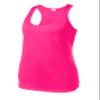 SPORT-TEK Women's PosiCharge Competitor Racerback Tank | Summer Workout Top, Athletic Fit Clothing for Gym & Running Neon Pink view 3