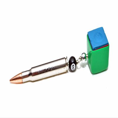 Chalk Box Bullet Pool Stick Pocket Chalker (Green, Bullet Chalker/Scuffer)