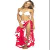 Back From Bali Womens Beach Swimsuit Cover Up Wrap with Coconut Clip Sarong Butterfly Red view 1