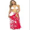 Back From Bali Womens Beach Swimsuit Cover Up Wrap with Coconut Clip Sarong Butterfly Red view 2