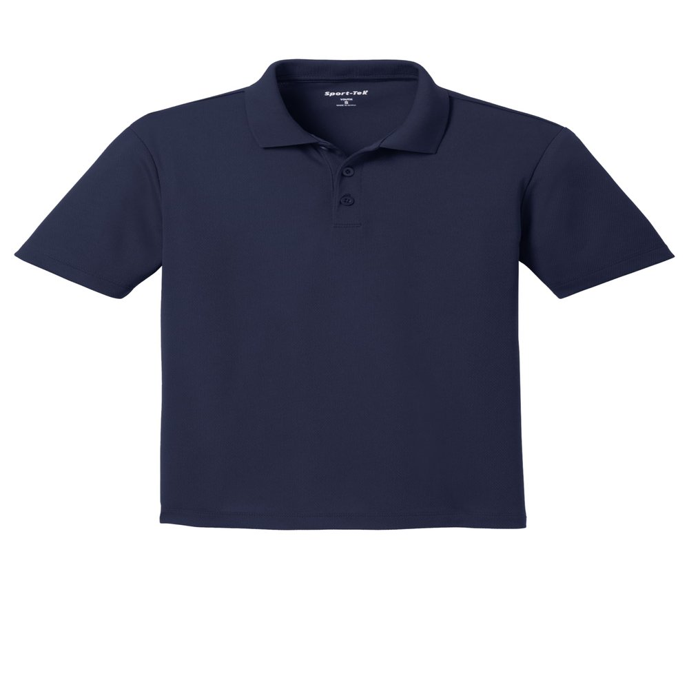 SPORT-TEK Youth PosiCharge RacerMesh Polo True Navy