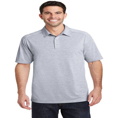 Port Authority Digi Heather Performance Polo Shirt Light Grey